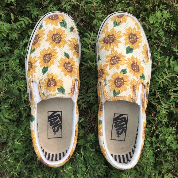 Vans Shoes - Limited Edition Sunflower slip on Vans!